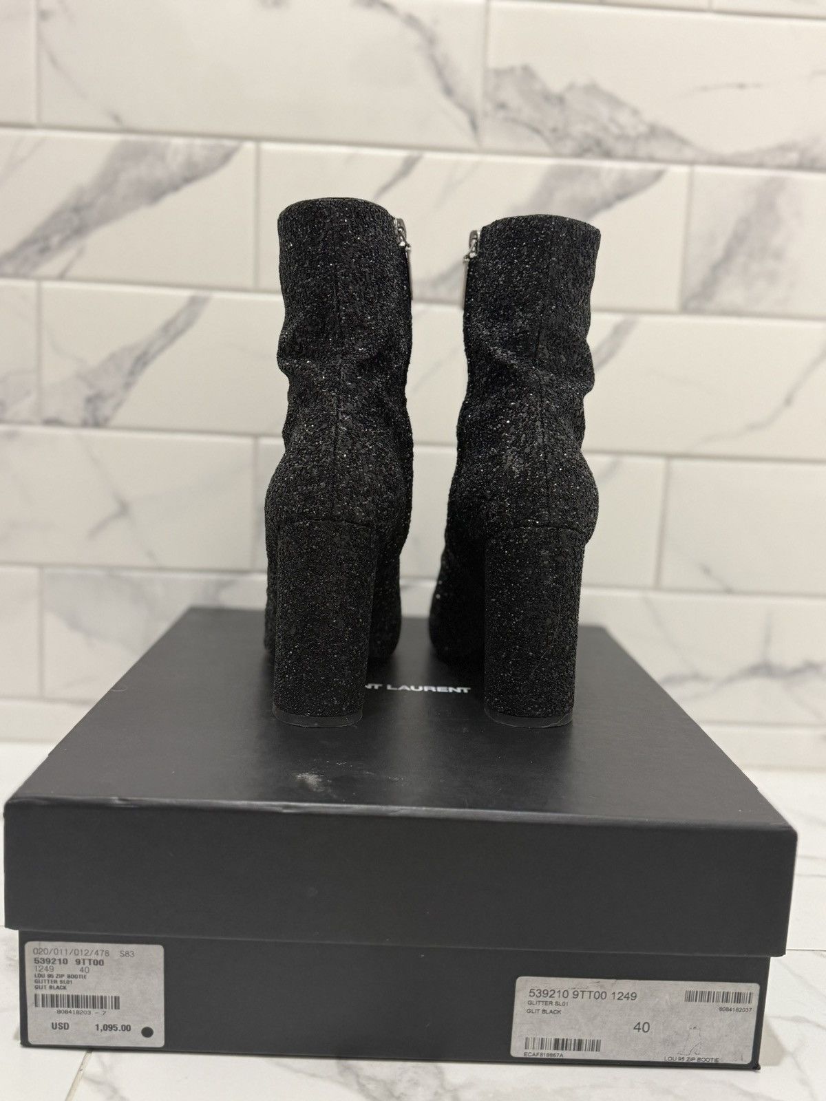 Saint Laurent Paris Saint Laurent Lou Glitter Ankle Boot Size US 9 / IT 39 - 6 Thumbnail