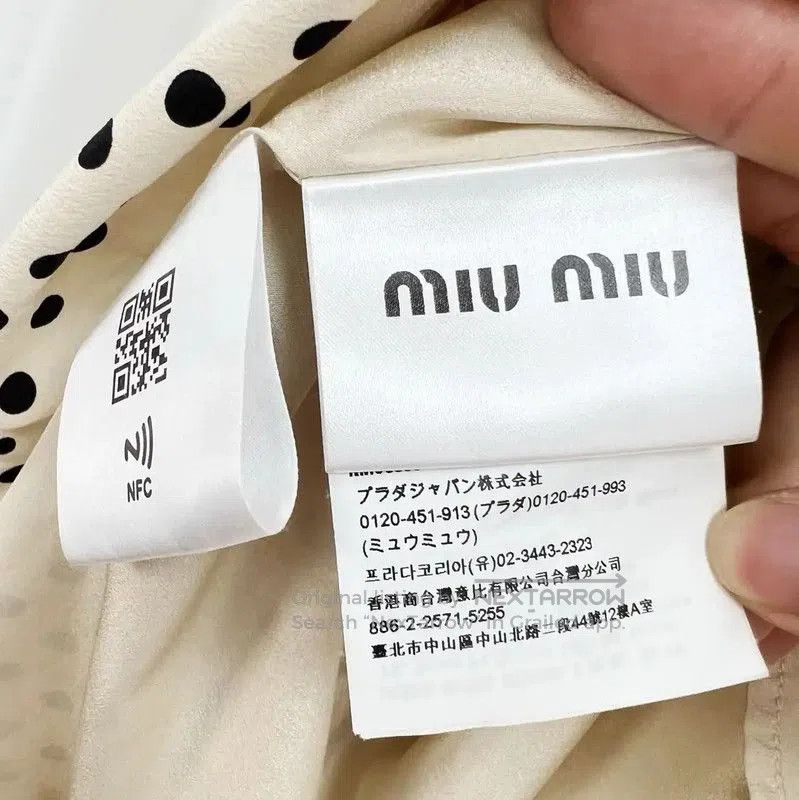 Miu Miu Miu Miu Polka Dot Midi Dress for Summer . Size L / US 10 / IT 46 - 7 Thumbnail