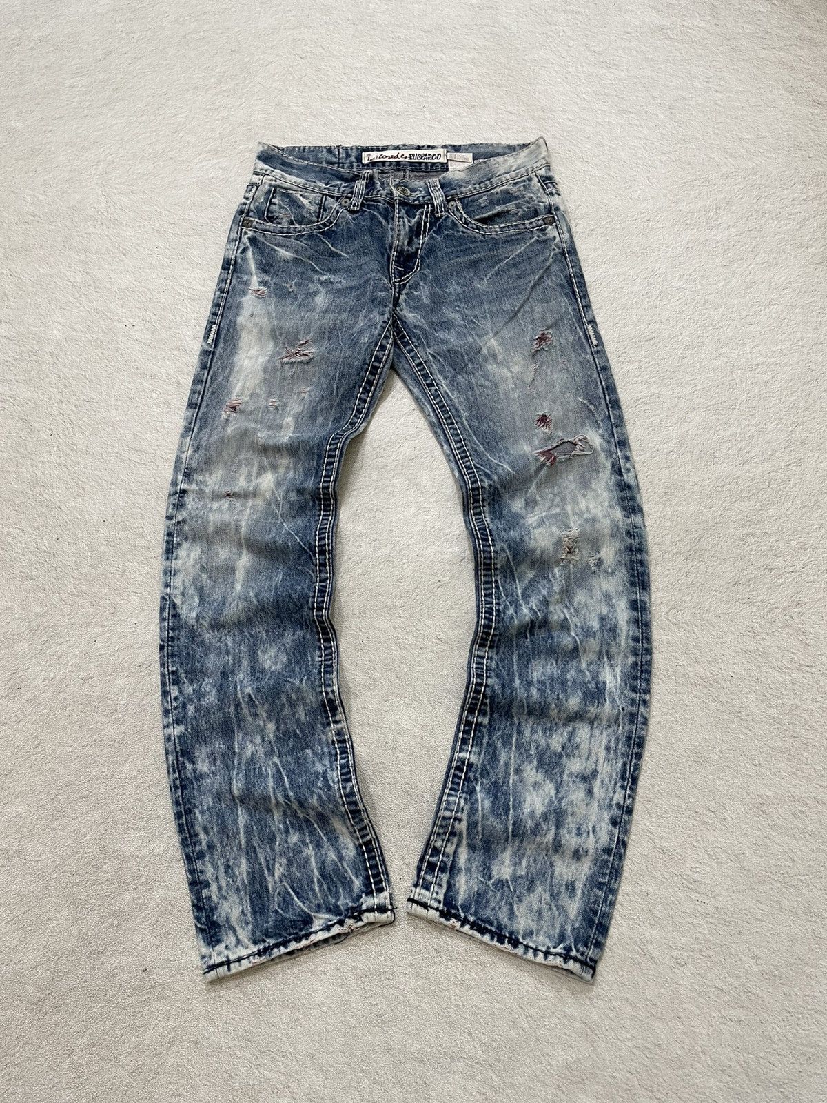 If Six Was Nine 2000s Buckaro Acid Wash Denim Ripped Jeans Distressed Lgb If Size US 31 - 1 Thumbnail