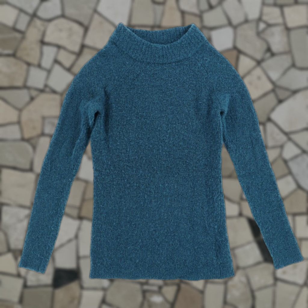 Talbots Talbots High Pile Fleece Sweater Wool Blend Teal Women's S Size S / US 4 / IT 40 - 1 Thumbnail