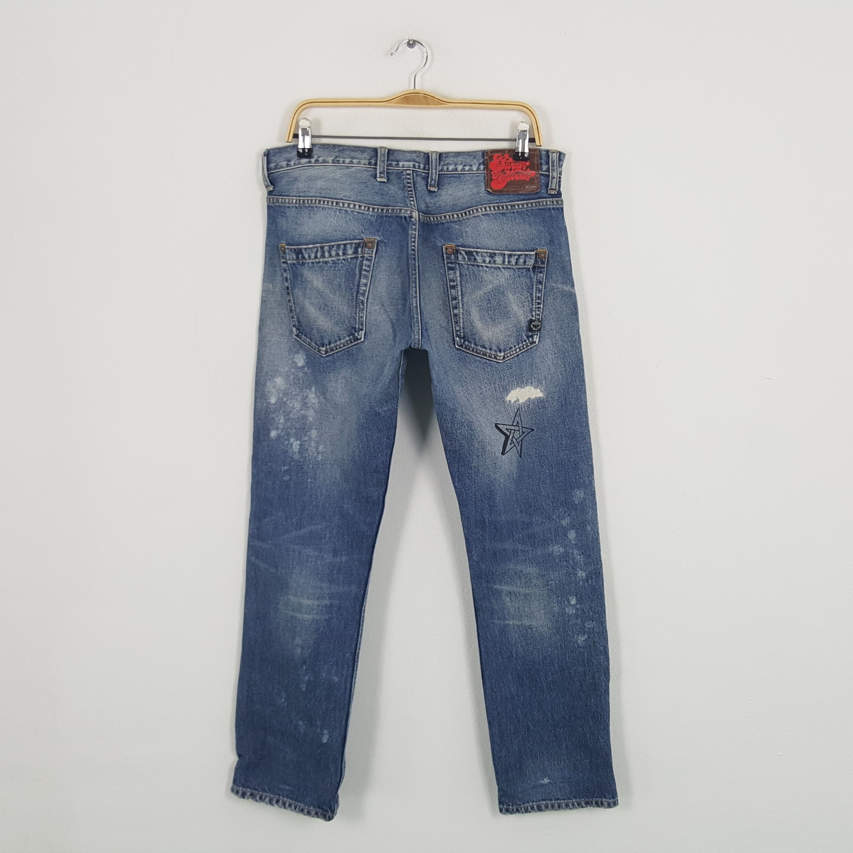 If Six Was Nine × Japanese Brand × Vintage Vintage RNA Sweats Bloods Distressed Style Denim Jeans Size US 33 - 4 Thumbnail