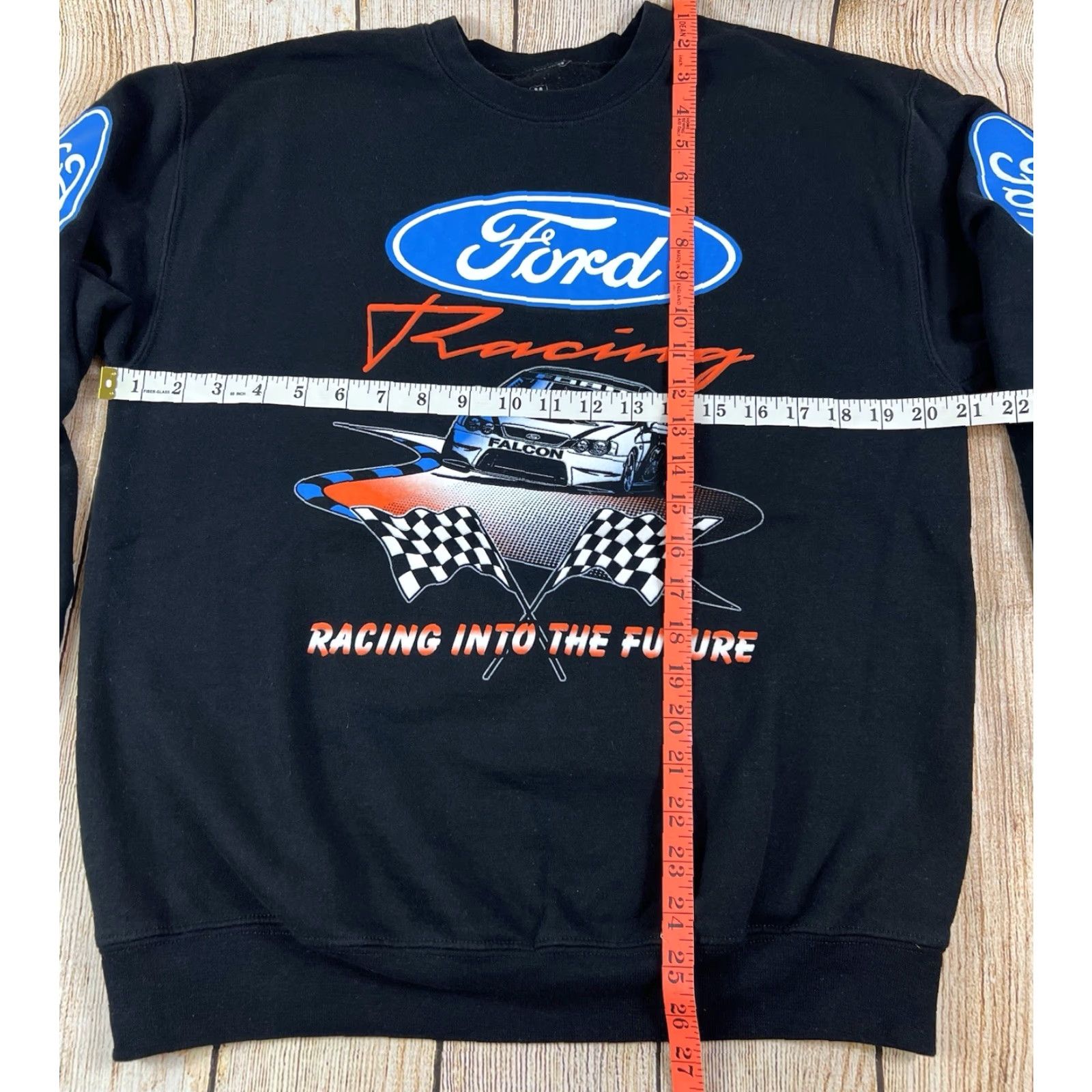 Ford Ford Sweatshirt Racing Into The Future Black Size M Men Pullover Crewneck Casual Casual Modern Logo USA College Sports Cotton Regular Fit Long Sleeve Size US M / EU 48-50 / 2 - 3 Thumbnail