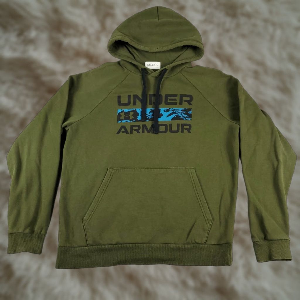 Under Armour Under Armour Hoodie Mens Medium Green Pullover Sweatshirt Sweater Size US M / EU 48-50 / 2 - 1 Thumbnail