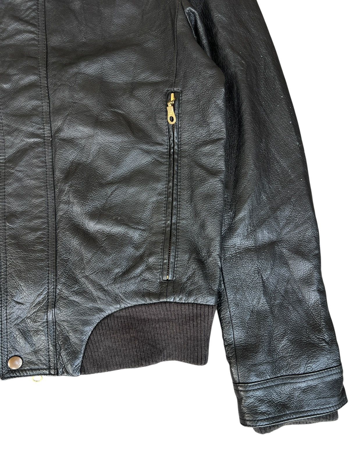URBAN RESEARCH DOORS Urban Research Japan Black Zipper Leather Jacket Size US S / EU 44-46 / 1 - 9 Thumbnail