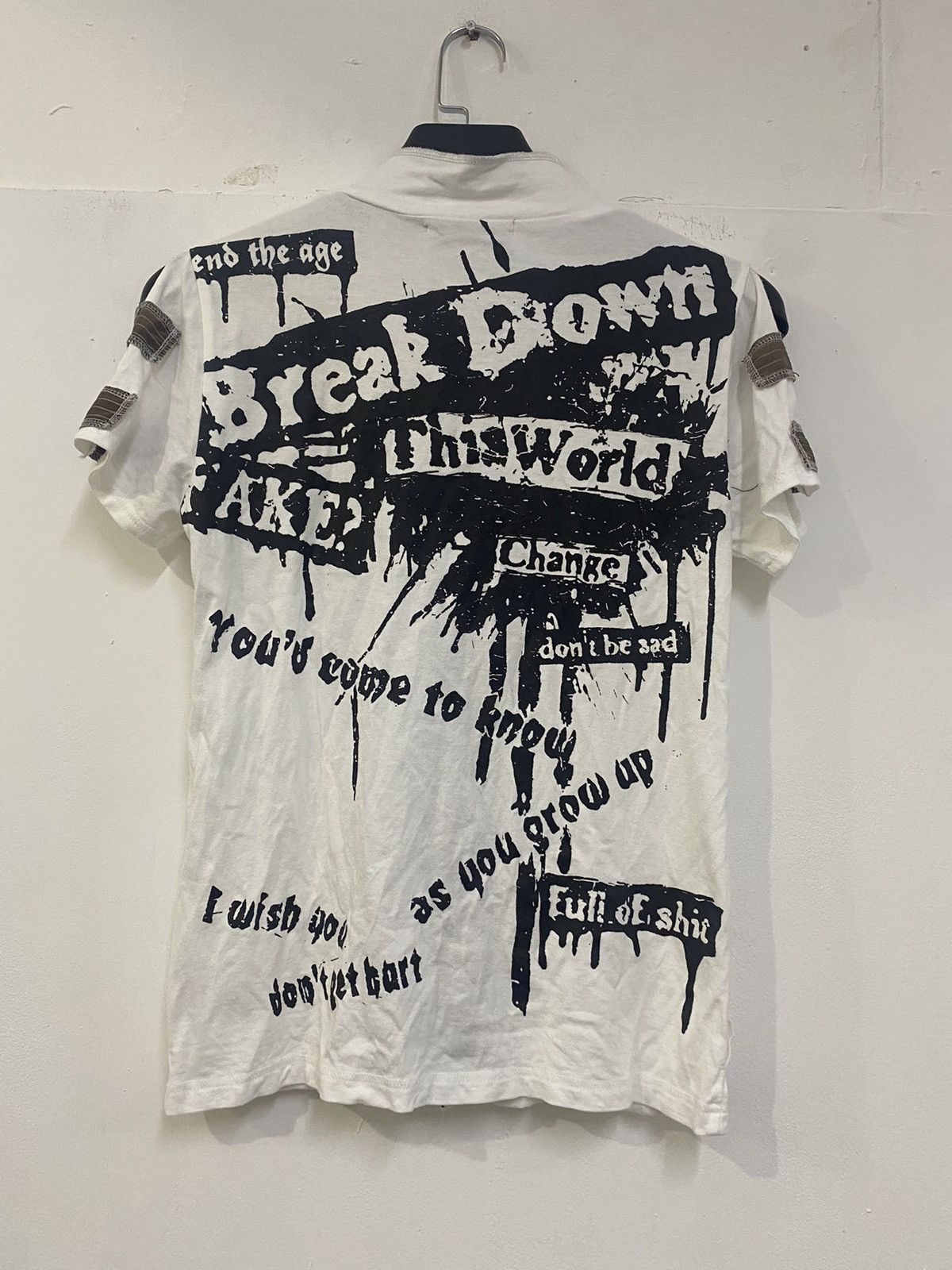 💥 PUNK DESIGN ALG BONDAGE SLEEVE ZIPPER UP SHIRT VERY RARE