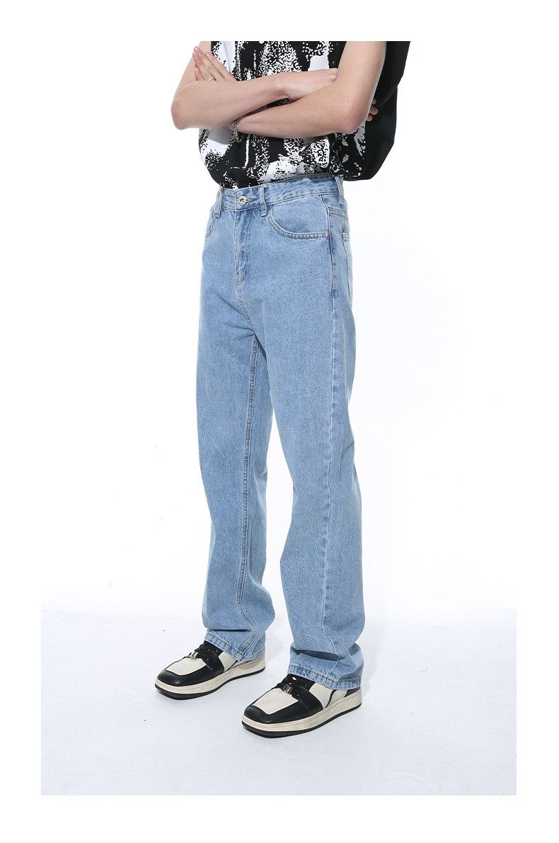 Japanese Brand Men's Japanese Retro Classic Washed Light Color Denim Jeans Size US 32 / EU 48 - 3 Thumbnail