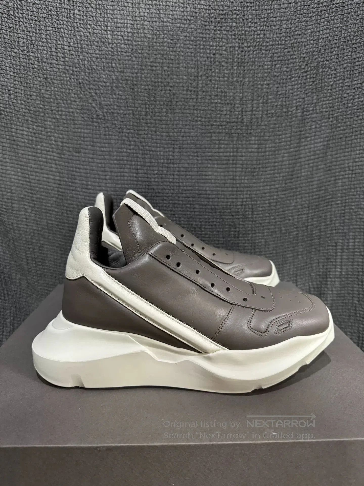 Rick Owens Rick Owens Beige Leather Sneakers. Size US 6 / EU 39 - 5 Thumbnail