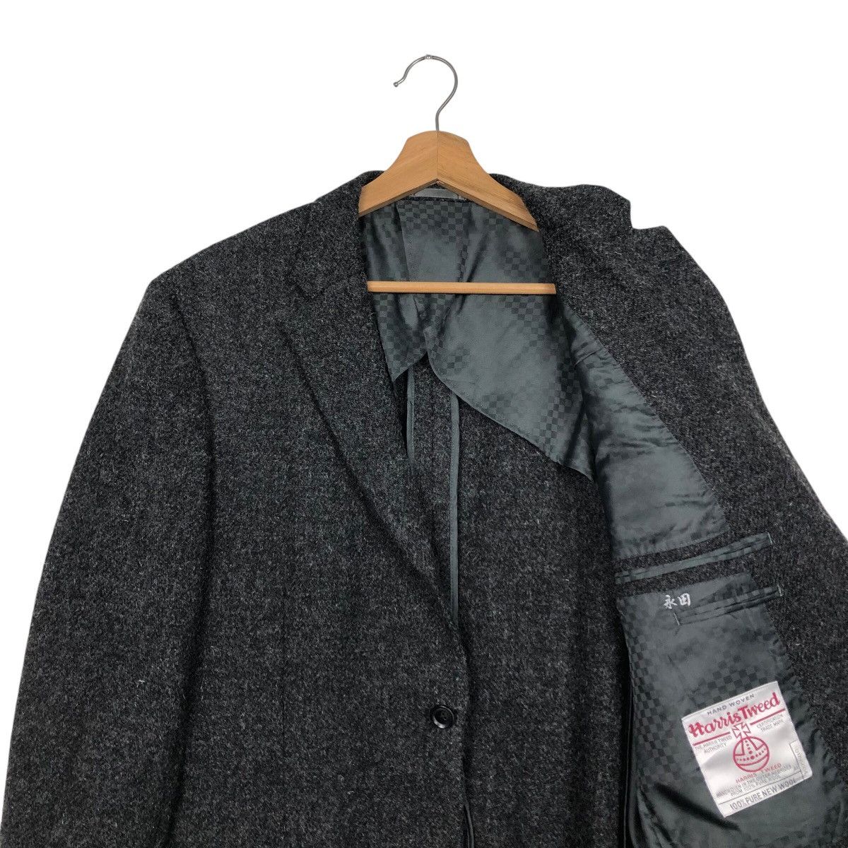 Harris Tweed 📌Vintage Wool Jacket Hand Woven Harris Tweed Herringbone Size US L / EU 52-54 / 3 - 13 Thumbnail