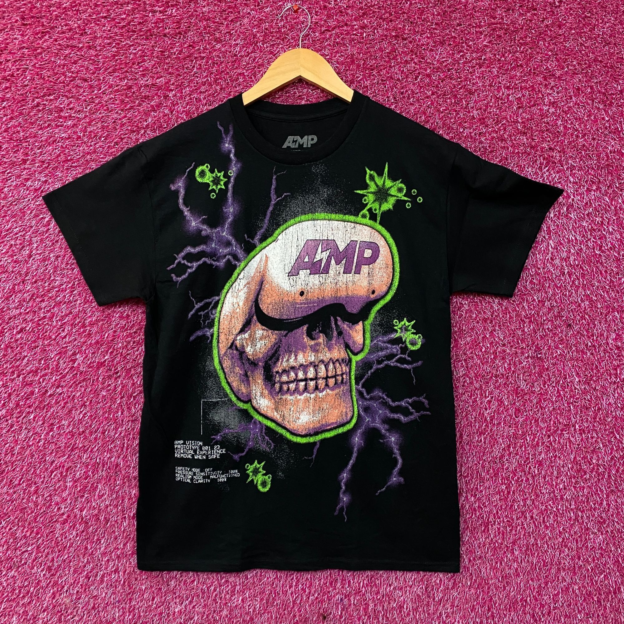 AMP AMP Skull Lightning Black T-Shirt Medium Size US M / EU 48-50 / 2 - 1 Thumbnail