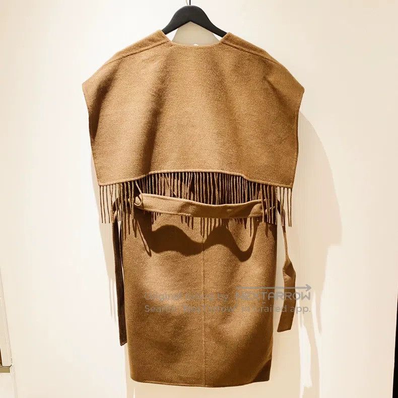 Hermes Hermes Long vest fringed coat Size XXS / US 00 / IT 34 - 3 Thumbnail