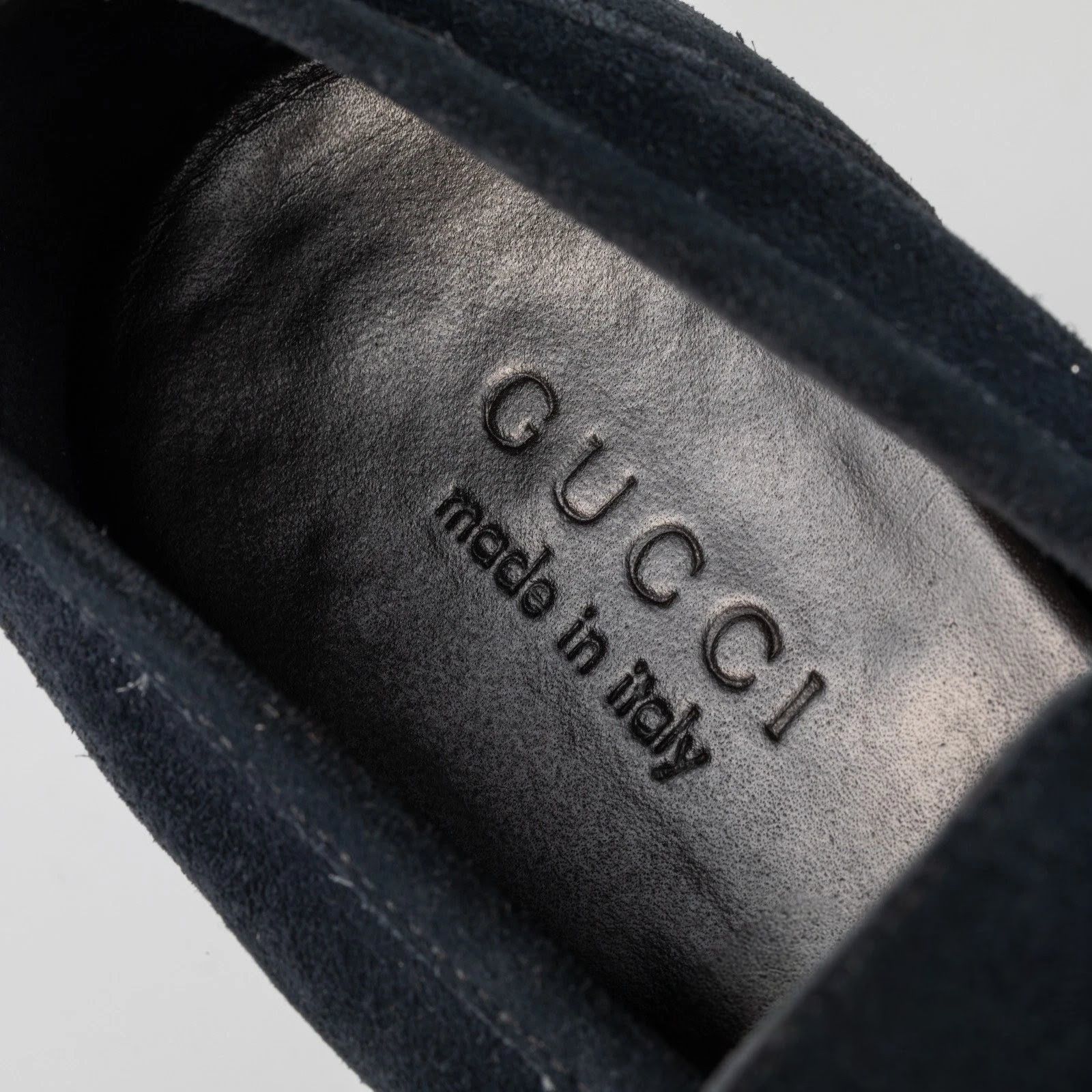 Gucci Gucci Horsebit Loafers Navy Blue Suede 9 Leather Size US 9 / EU 42 - 6 Thumbnail