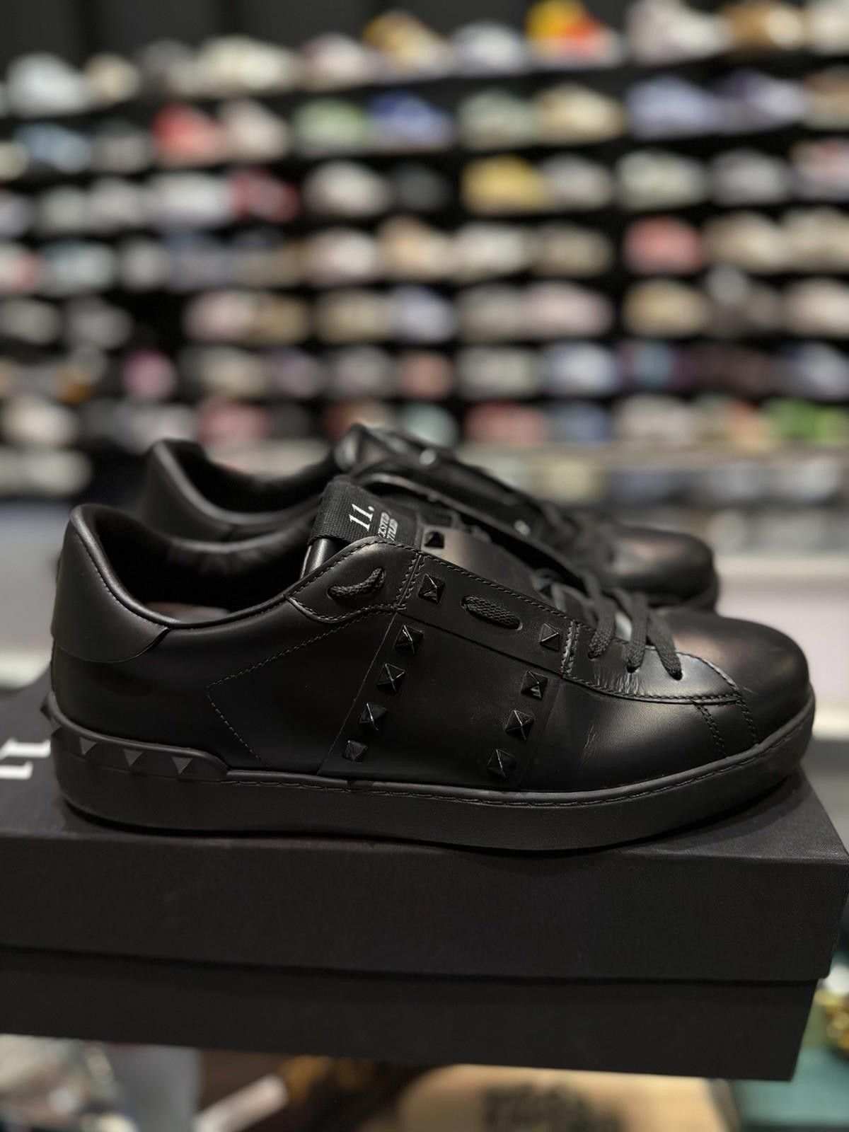 Valentino Valentino Studs Black Leather Sneaker 44EU/11US $850 Size US 11 / IT 41 - 1 Thumbnail