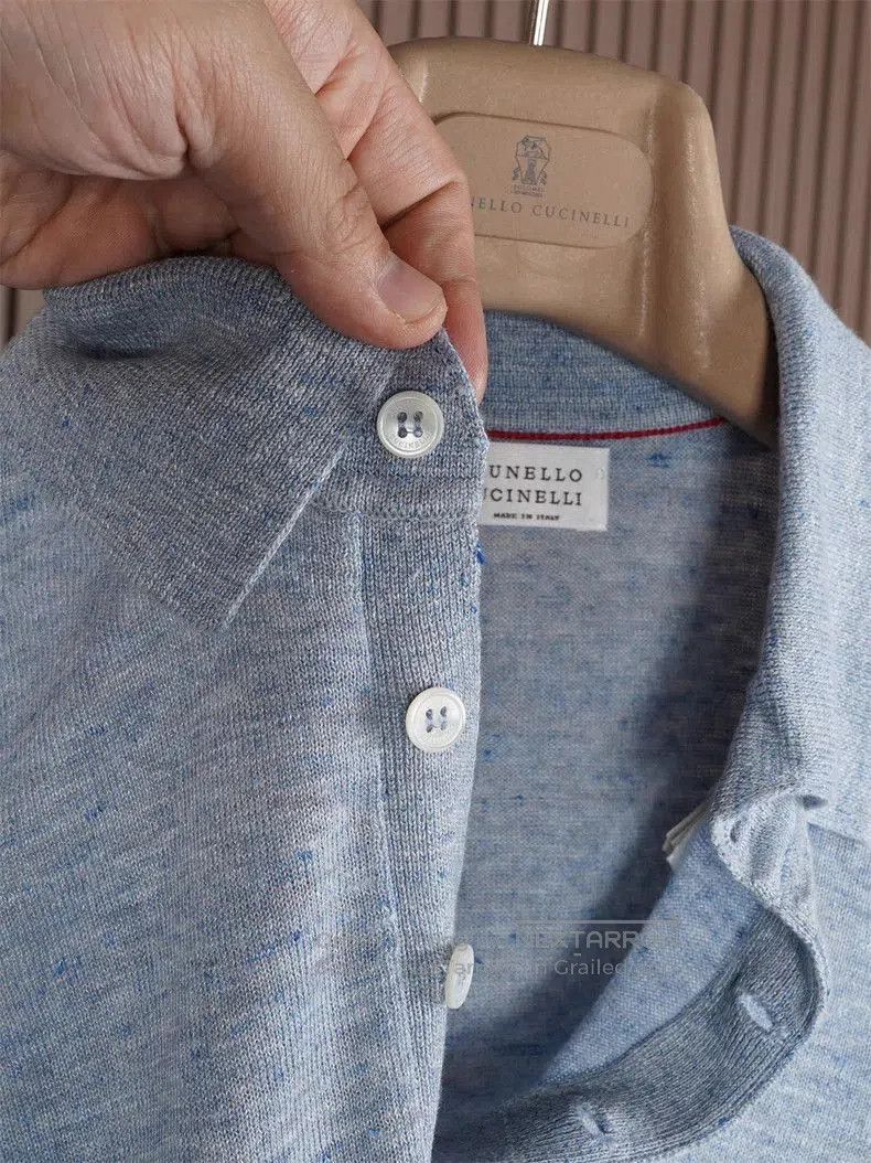 Brunello Cucinelli Brunello Cucinelli Men's Knit Polo Shirt. Size US L / EU 52-54 / 3 - 2 Thumbnail