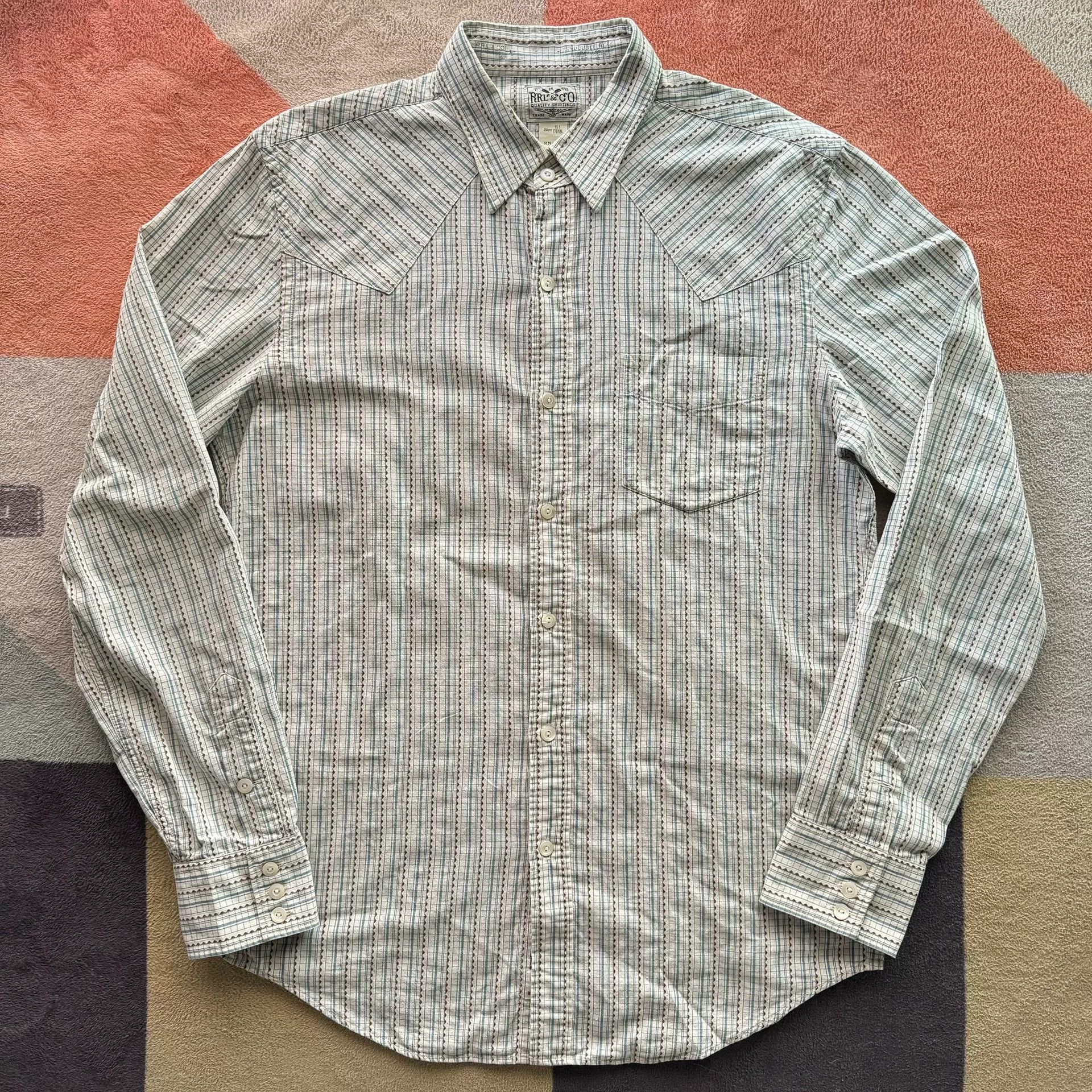 RRL Ralph Lauren RRL Pinstripe Dress Shirt Size US L / EU 52-54 / 3 - 1 Thumbnail
