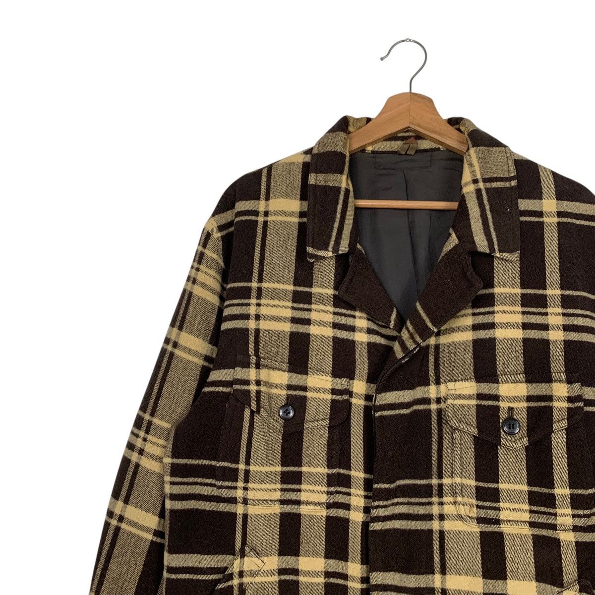Japanese Brand Vintage PASHU SHIN HOSOKAWA Checked Flannel Jacket 2918-C132 Size US M / EU 48-50 / 2 - 6 Thumbnail