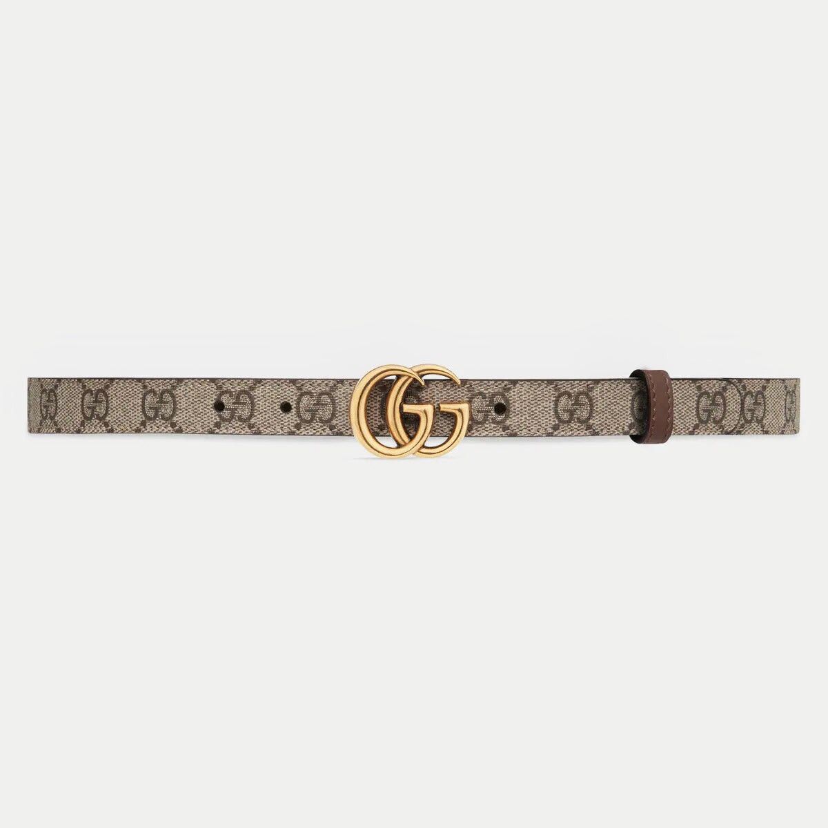 Gucci Gucci GG Marmont Reversible Thin Belt 70 CM Size ONE SIZE - 1 Thumbnail