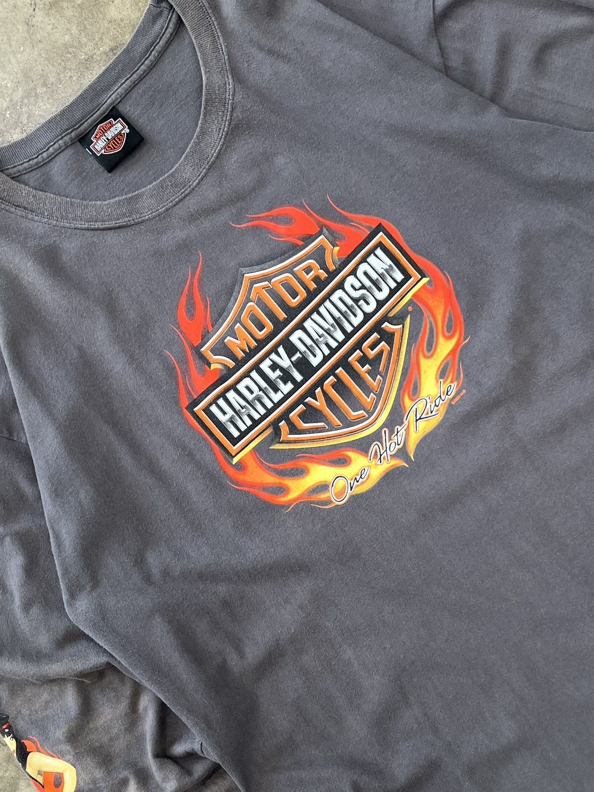 Harley Davidson Vintagen 2000s Harley Davidson Memphis Pinup Girl Flame XL Size US XL / EU 56 / 4 - 1 Thumbnail
