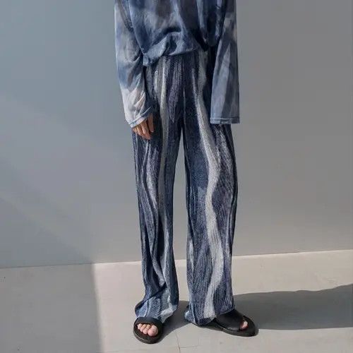 Other Raw Edge Blue Stripped Pants Sweatpants Joggers Size US 30 / EU 46 - 3 Thumbnail