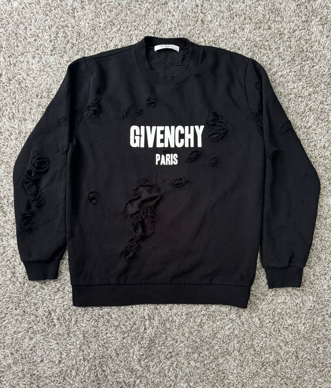Givenchy sweatshirt distressed hotsell