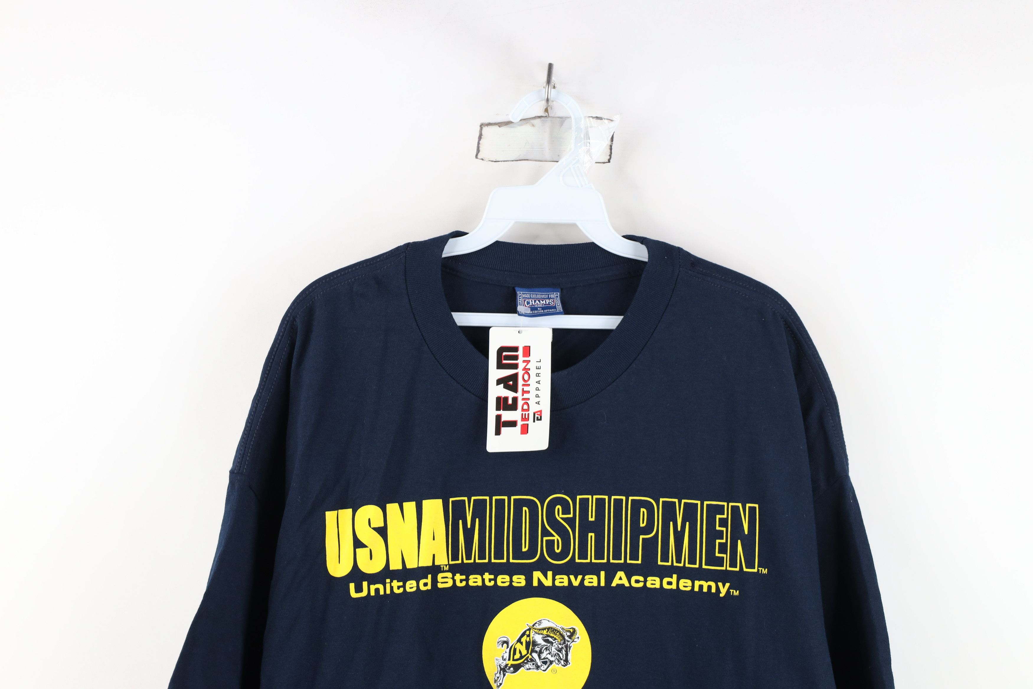 Vintage Deadstock Vintage 90s Y2K Naval Academy Midshipmen T-Shirt Size US XL / EU 56 / 4 - 2 Thumbnail