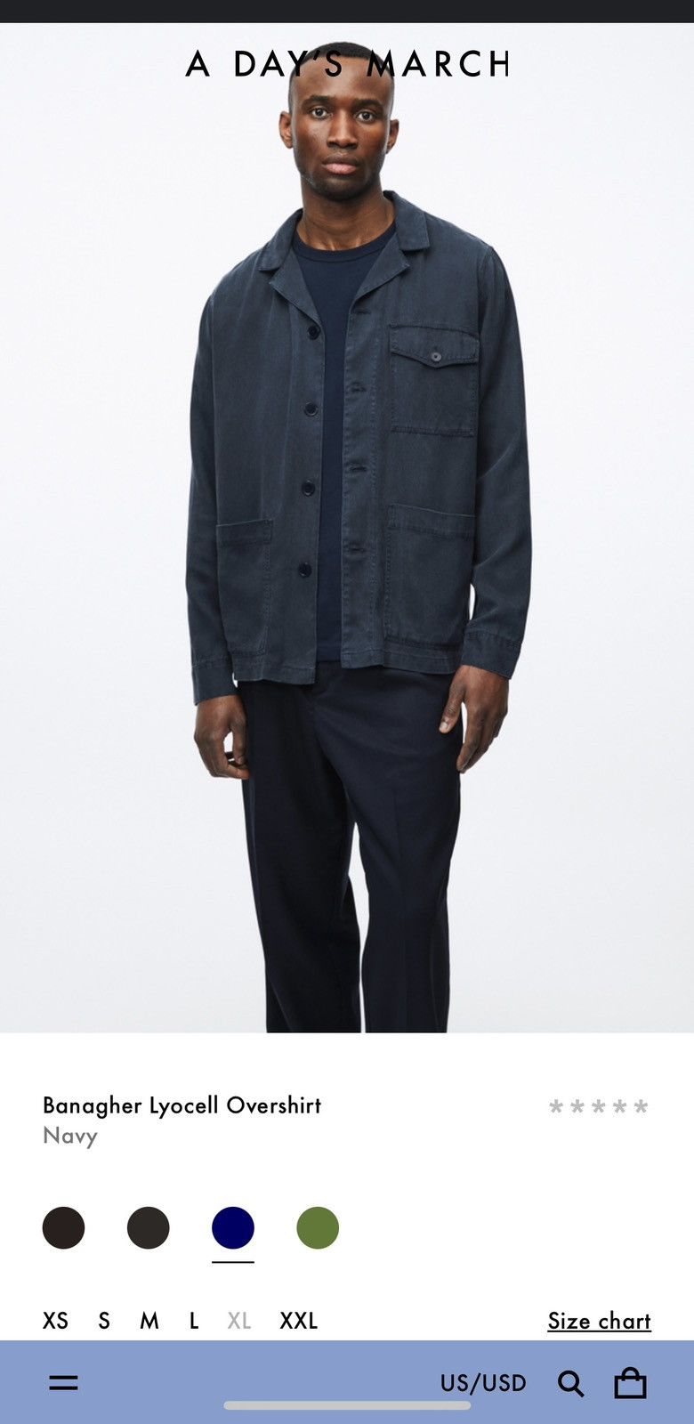 A Day's March Banagher Lyocell Overshirt Size US XL / EU 56 / 4 - 8 Thumbnail