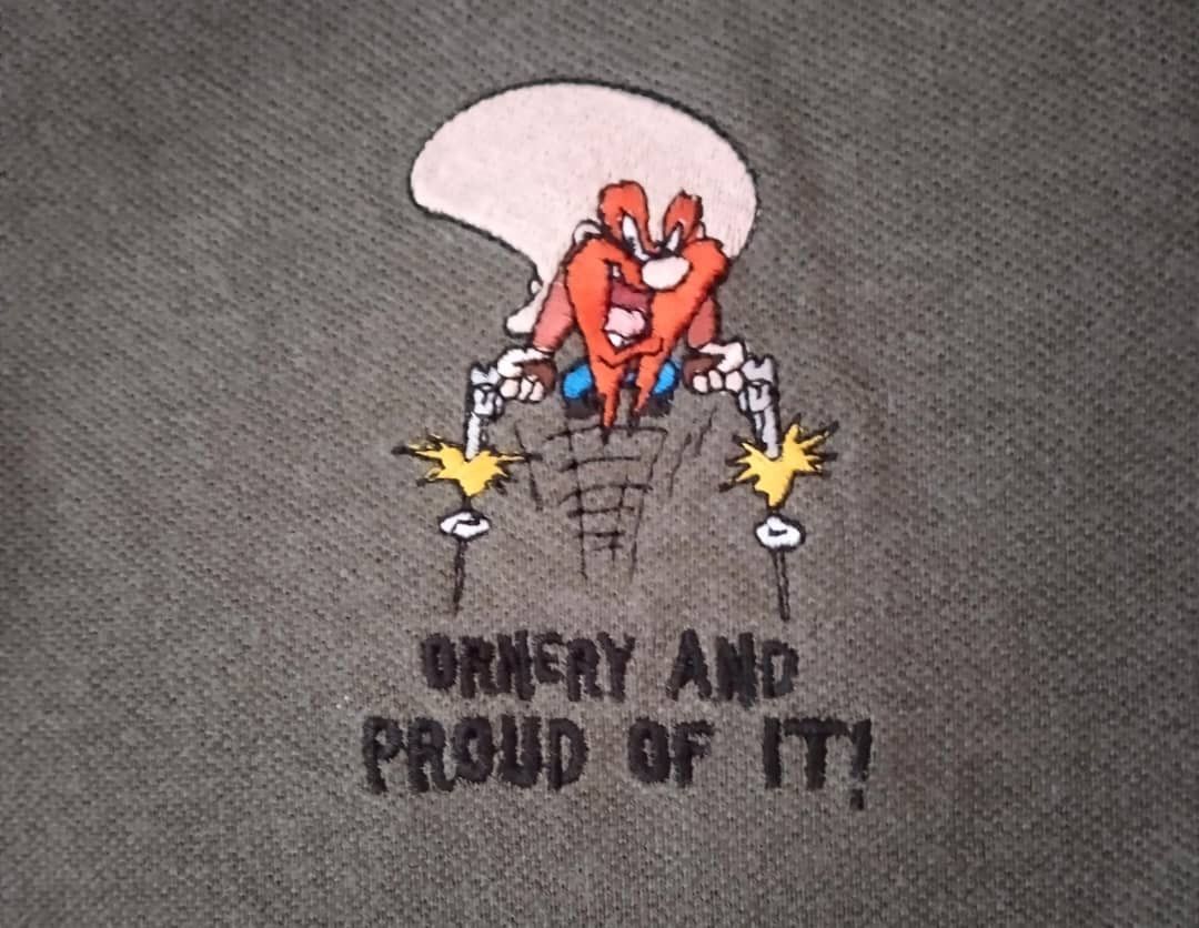 Cartoon Network × Vintage × Warner Bros Vintage Yosemite Sam Polo Shirt Size US L / EU 52-54 / 3 - 2 Thumbnail