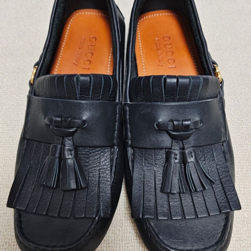 Gucci Gucci Interlocking Leather Tassel Loafers for Men - Size US 8.5 / EU 41-42 - 2 Thumbnail