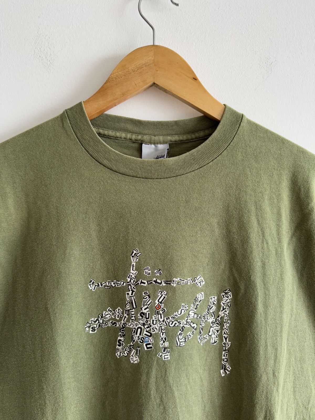 Streetwear × Stussy Stussy Suits Tee Khaki | Grailed