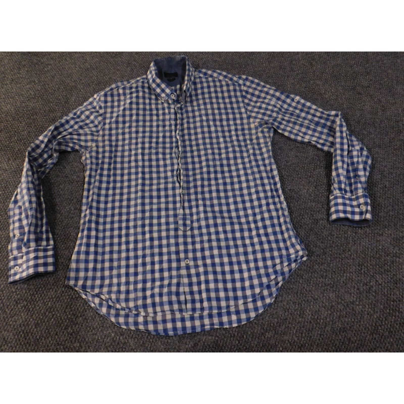 Zara Zara Shirt Mens Large Blue Plaid Button-Up Casual Button-Down Collar Classic Size US L / EU 52-54 / 3 - 3 Thumbnail