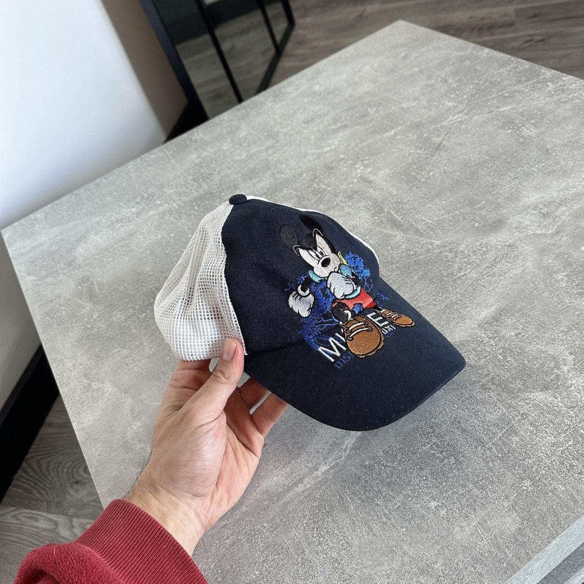 Disney Vintage 90s Disney Mickey Mouse Racer cap cartoon y2k hype Size ONE SIZE - 2 Thumbnail