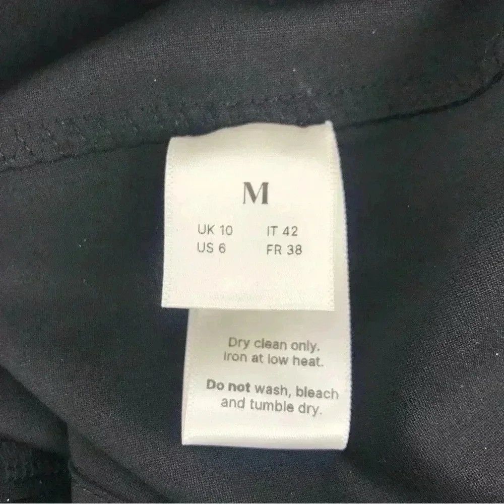 Anna October Anna October Wool Palazzo Pants 6 Black High Waist Crossover Size 28" / US 6 / IT 42 - 7 Thumbnail