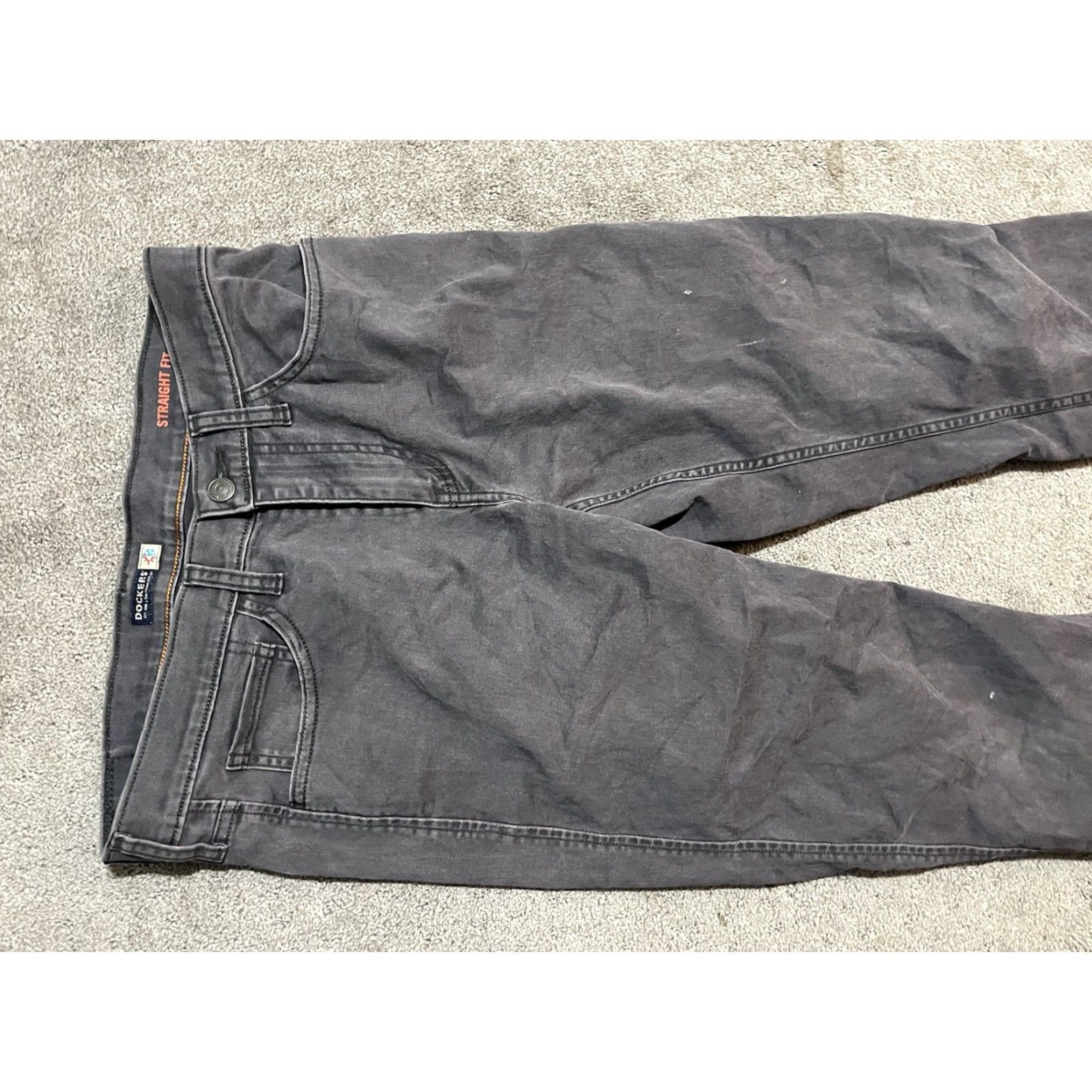 Dockers VINTAGE Dockers Pants Men's Regular Fit Straight Leg Chino 30x32 Gray Slashed Pockets Size US 30 / EU 46 - 4 Thumbnail
