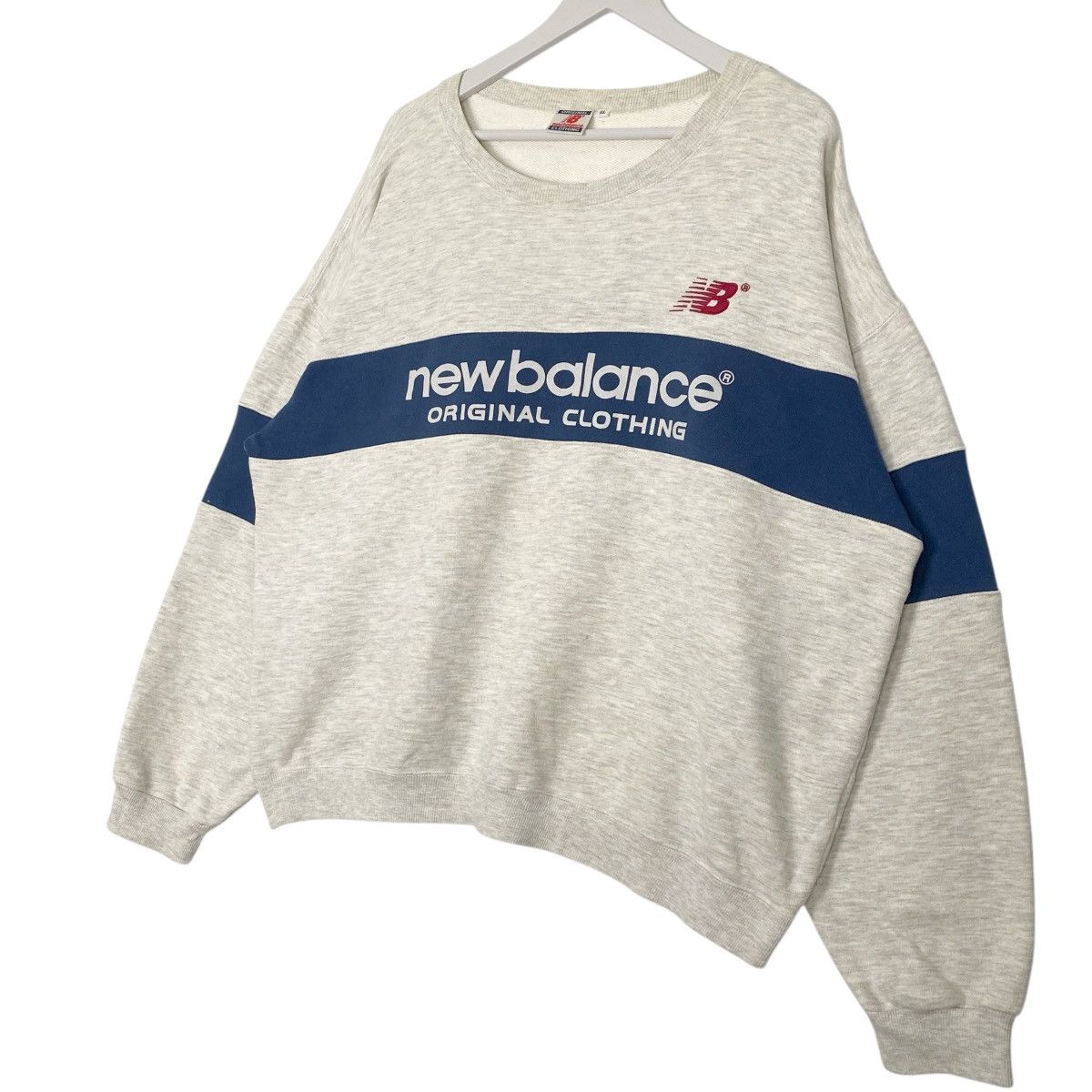 Vintage Vintage New Balance Full Print Crewneck Sweatshirt Grey Sz L Size US M / EU 48-50 / 2 - 2 Thumbnail