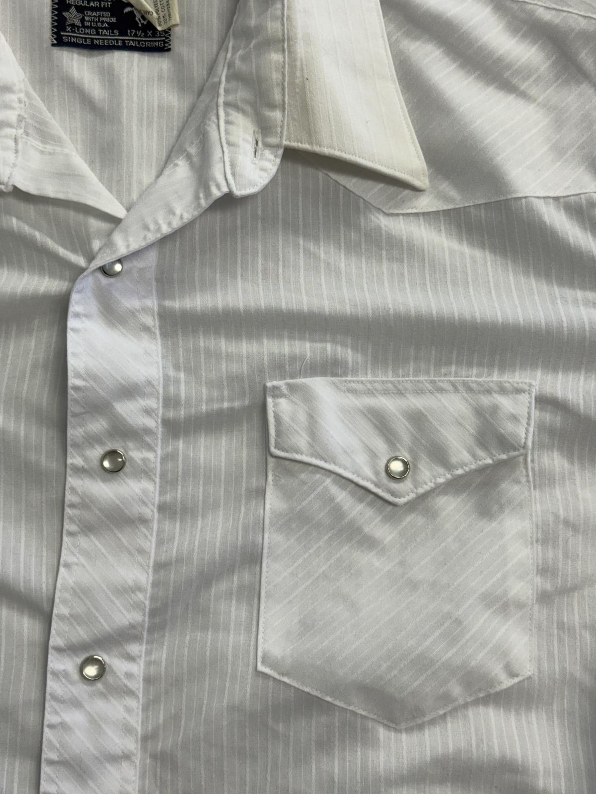 Wrangler Vintage Western LS Wrangler White Button Up Made in USA XL Size US XL / EU 56 / 4 - 4 Thumbnail