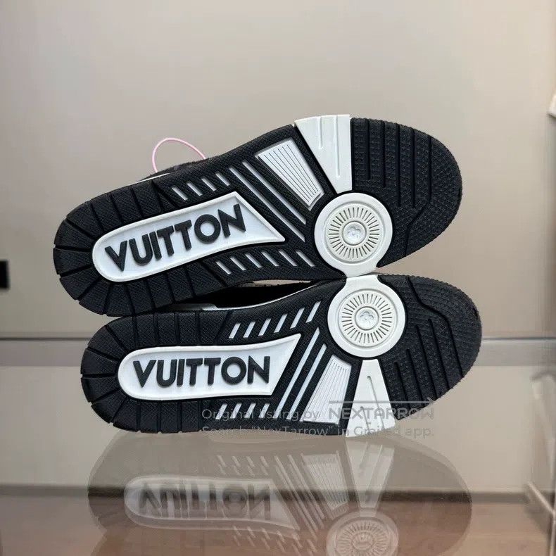 Louis Vuitton Louis Vuitton Trainer 24 New Black and White Denim shoes Size US 5.5 / IT 35.5 - 8 Thumbnail