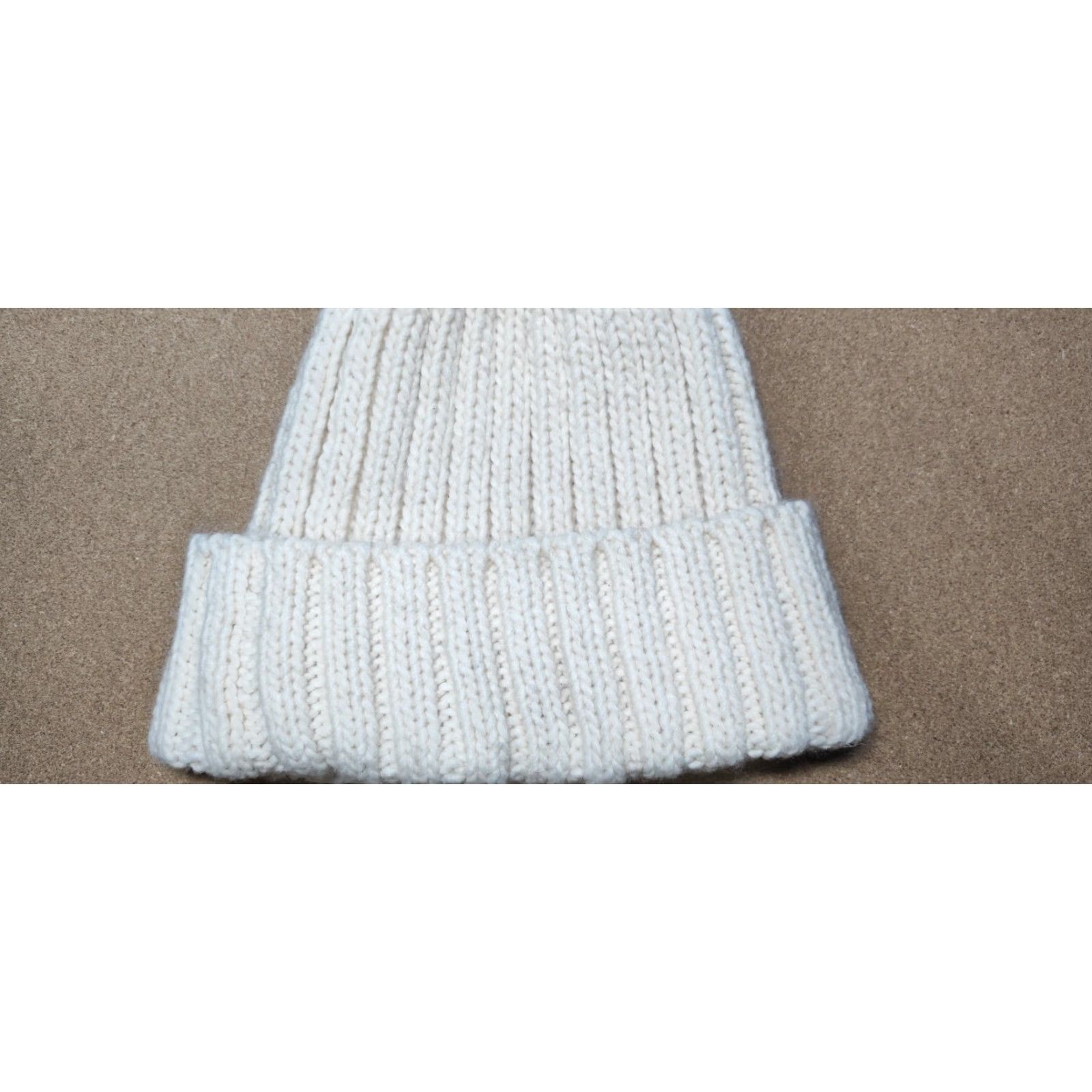 Napapijri Napapijri Beanie One Size White Wool Blend Knitted Pom Pom Bobble Hat Men Women Unisex Adults Norway Wool Acrylic Thermal Knit Style: Beanie Size ONE SIZE - 3 Thumbnail