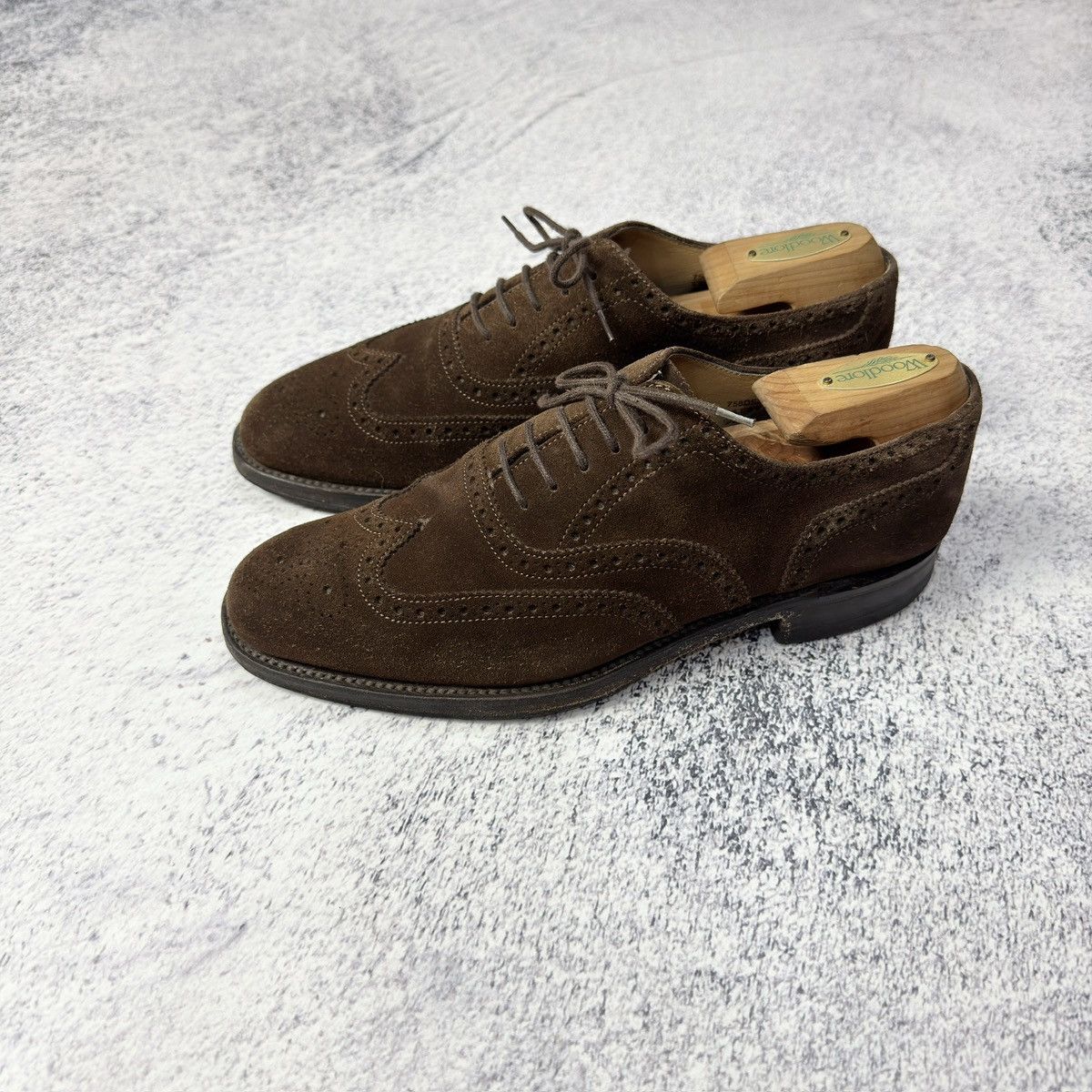 Loake Mens Brown Suede Oxfords Brogues US8 UK7 EU41 26cm