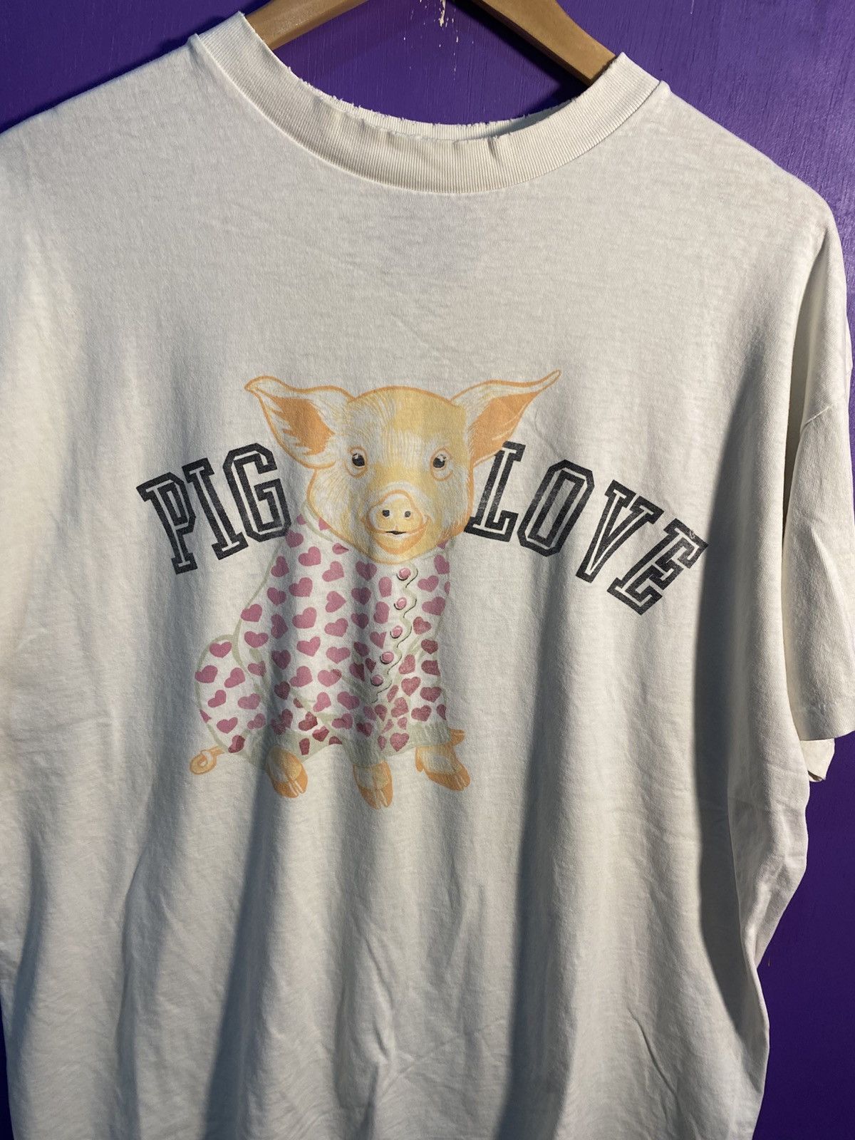 Joe Boxer Vintage 90s Joe Boxer pig love t-shirt Size US XL / EU 56 / 4 - 3 Thumbnail