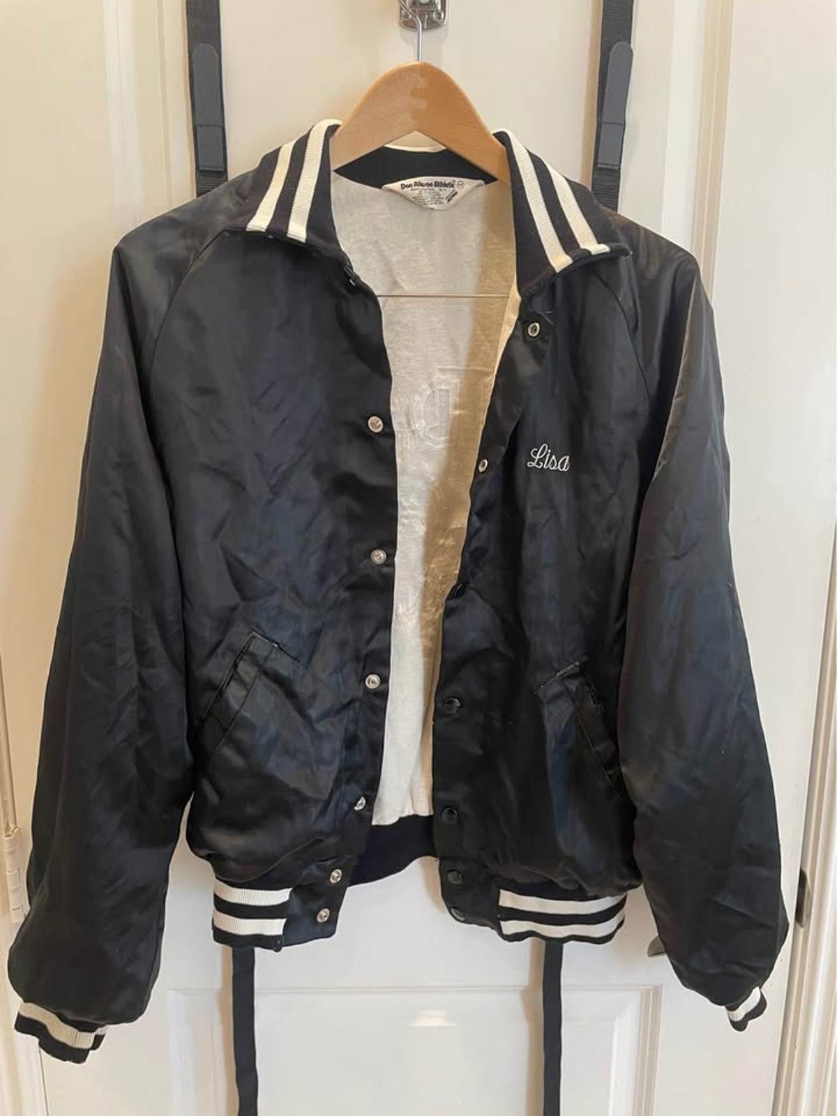 THE H.W.DOG&CO. Vintage 80s Don Alleson Satin Varsity Jacket – H.D.’s Texas Size M / US 6-8 / IT 42-44 - 1 Thumbnail