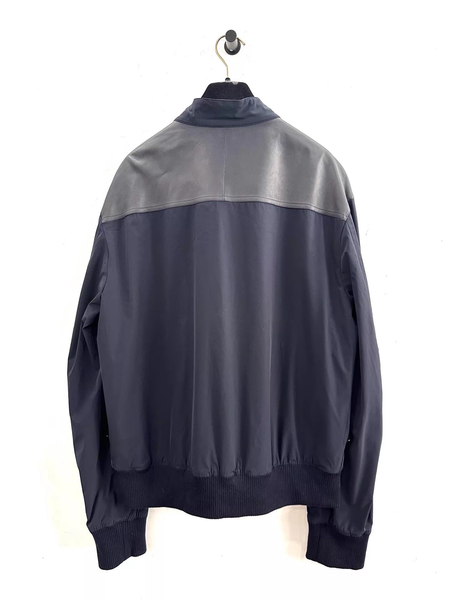 Hermes Hermes Men's Navy Blue Wool & Lambskin Zip Jacket 48 Size US M / EU 48-50 / 2 - 2 Thumbnail