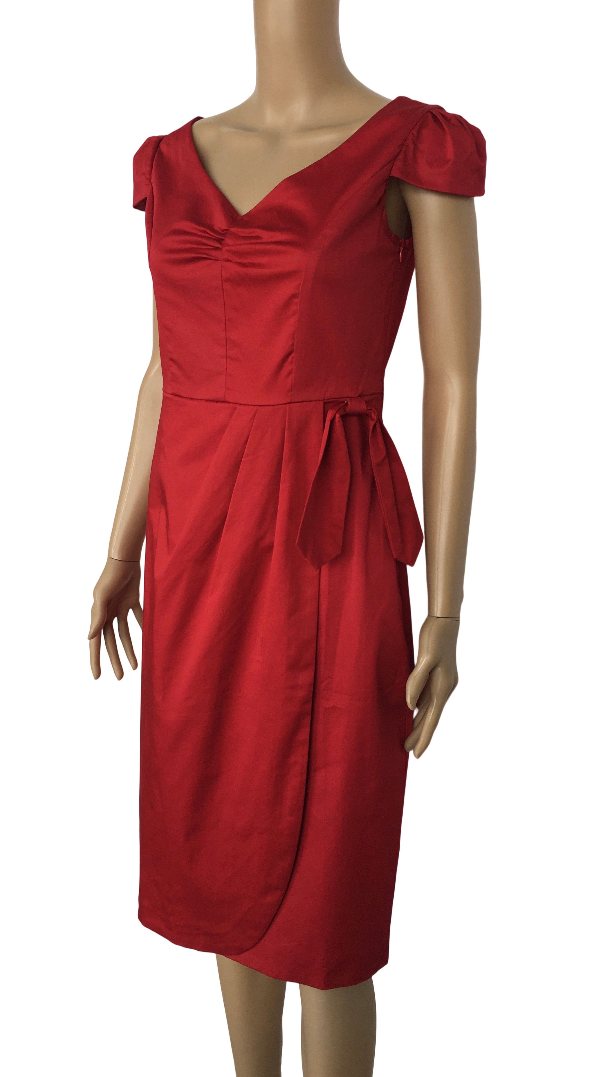 Other Red Vintage Style Pencil Dress Size L / US 10 / IT 46 - 2 Thumbnail