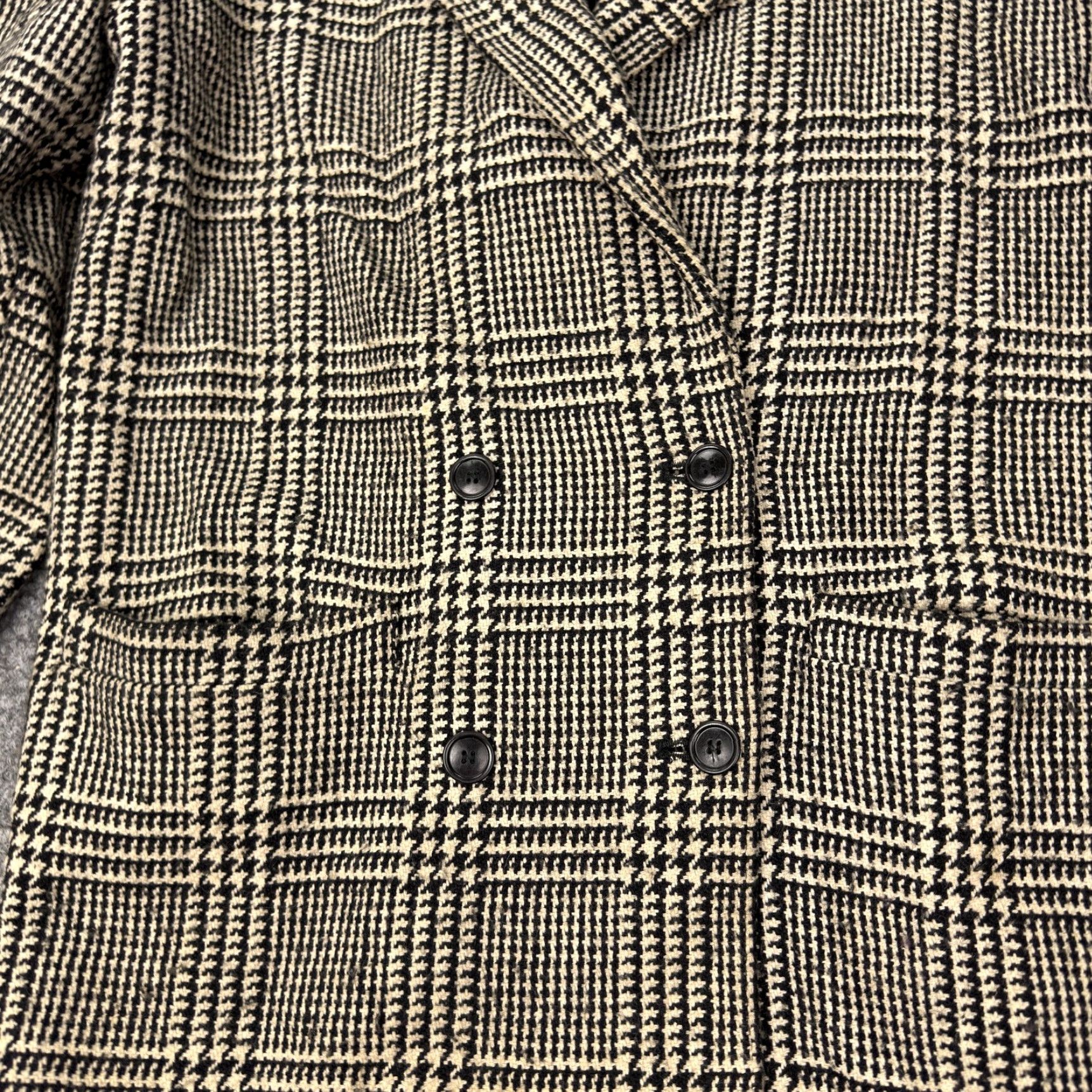 Vintage VINTAGE Peabody House Blazer Womens 9/10 Wool Houndstooth Black White Tweed Button Lined Pockets Shoulder Pads Chest Size M / US 6-8 / IT 42-44 - 2 Thumbnail
