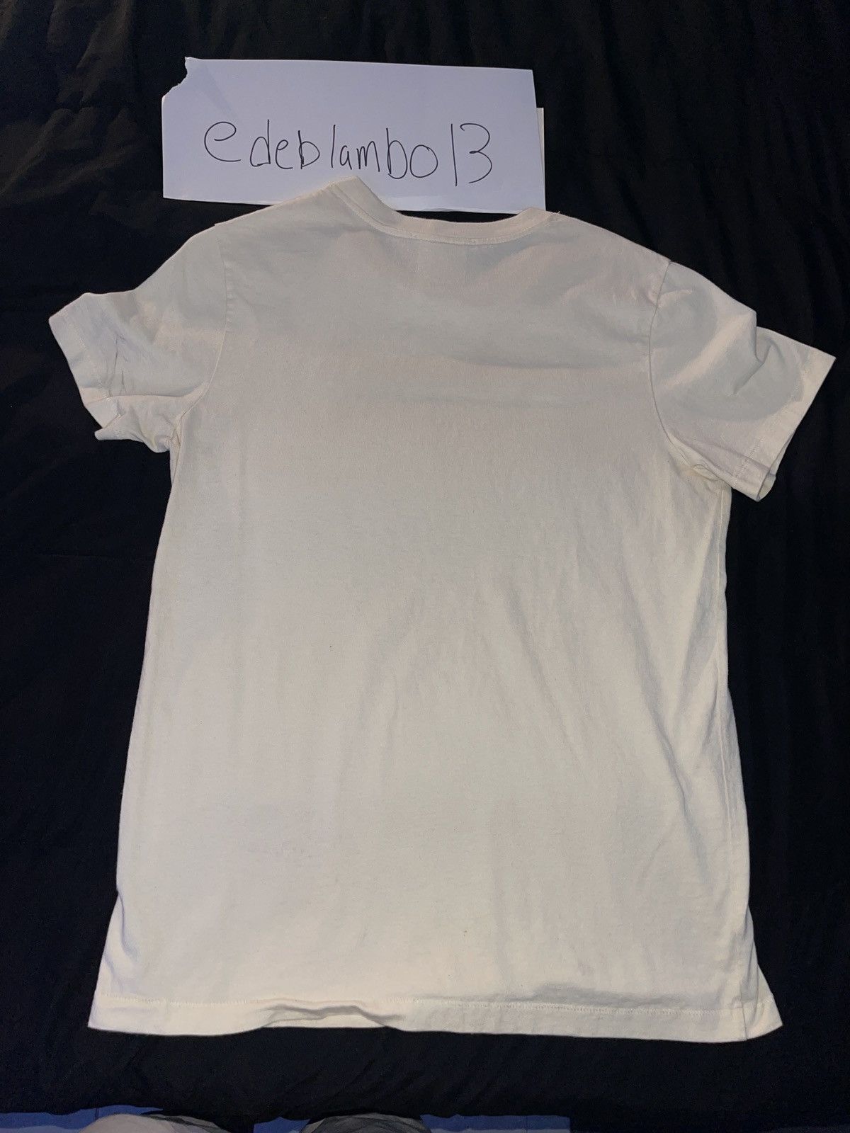 Helmut Lang Helmut Lang Cream Embroidery T Shirt Size US M / EU 48-50 / 2 - 5 Thumbnail