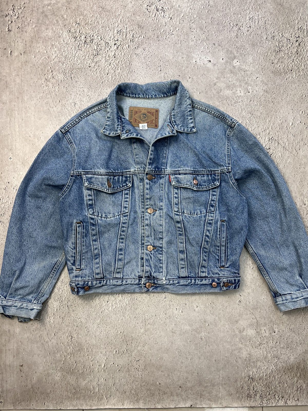 Diesel × Japanese Brand Diesel Distressed Denim Trucker boxy Jacket Size US M / EU 48-50 / 2 - 2 Thumbnail