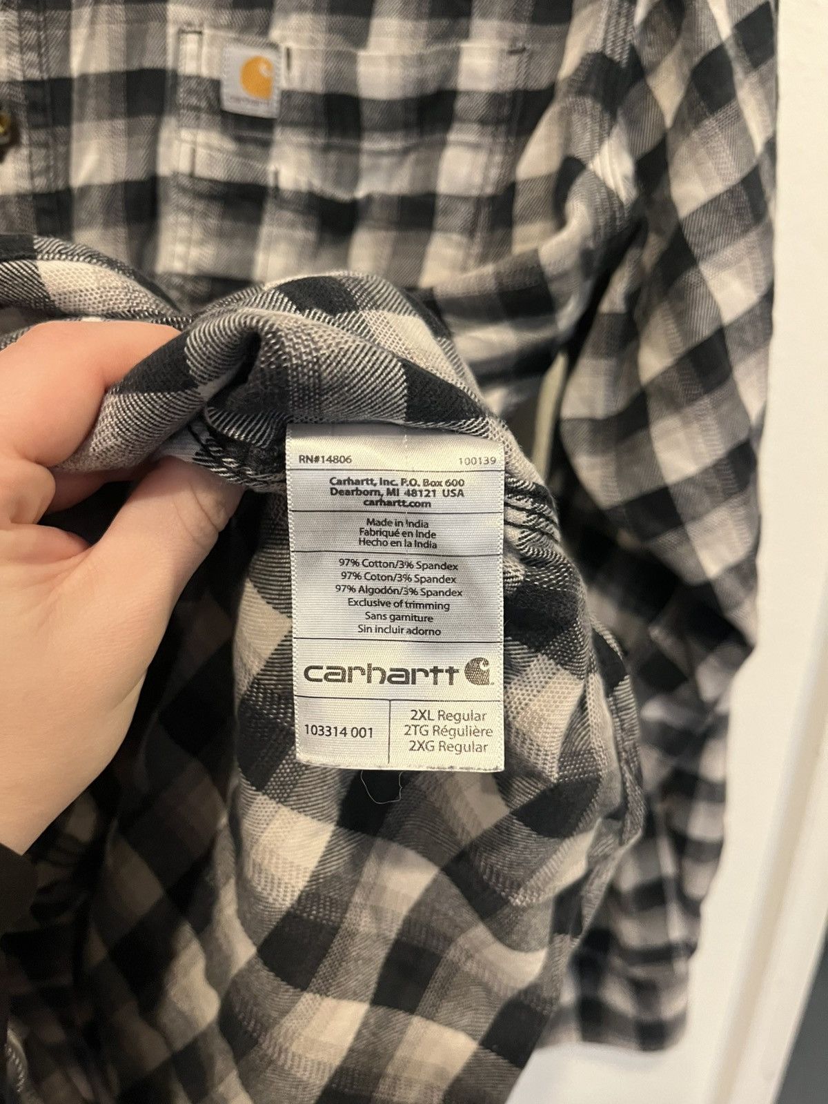 Carhartt Carhartt Flannel Shirt Men’s 2XL Black Plaid Heavyweight Size US XXL / EU 58 / 5 - 4 Thumbnail