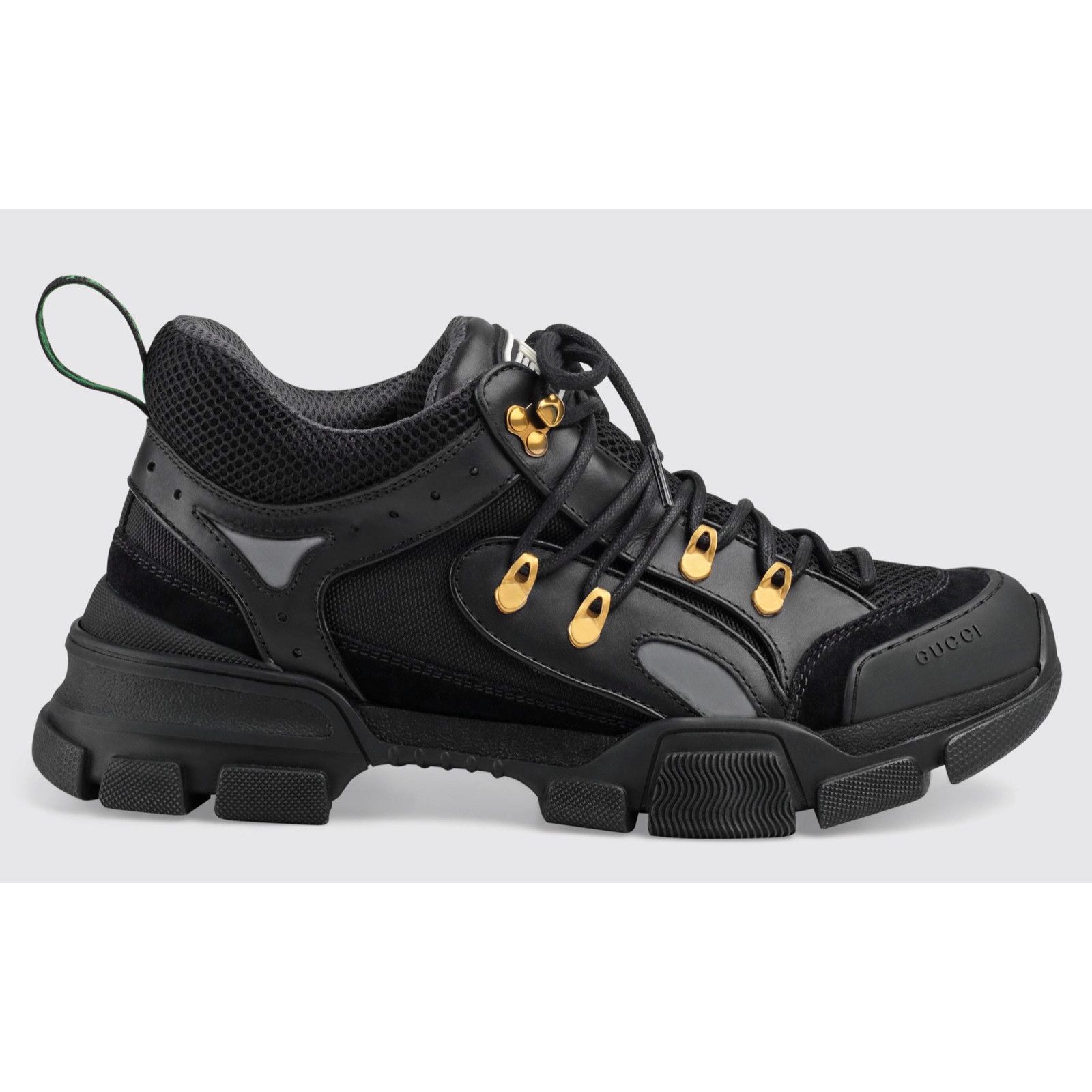 Gucci Gucci Mens Flashtrek Journey Black Leather Hiker Size US 8 / EU 41 - 3 Thumbnail