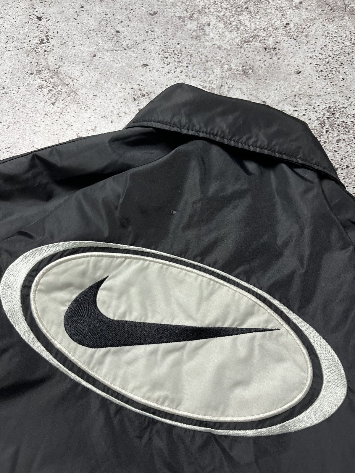 Nike × Vintage Vintage Nike Bomber Big Logo Big Swoosh Jacket Size US L / EU 52-54 / 3 - 3 Thumbnail