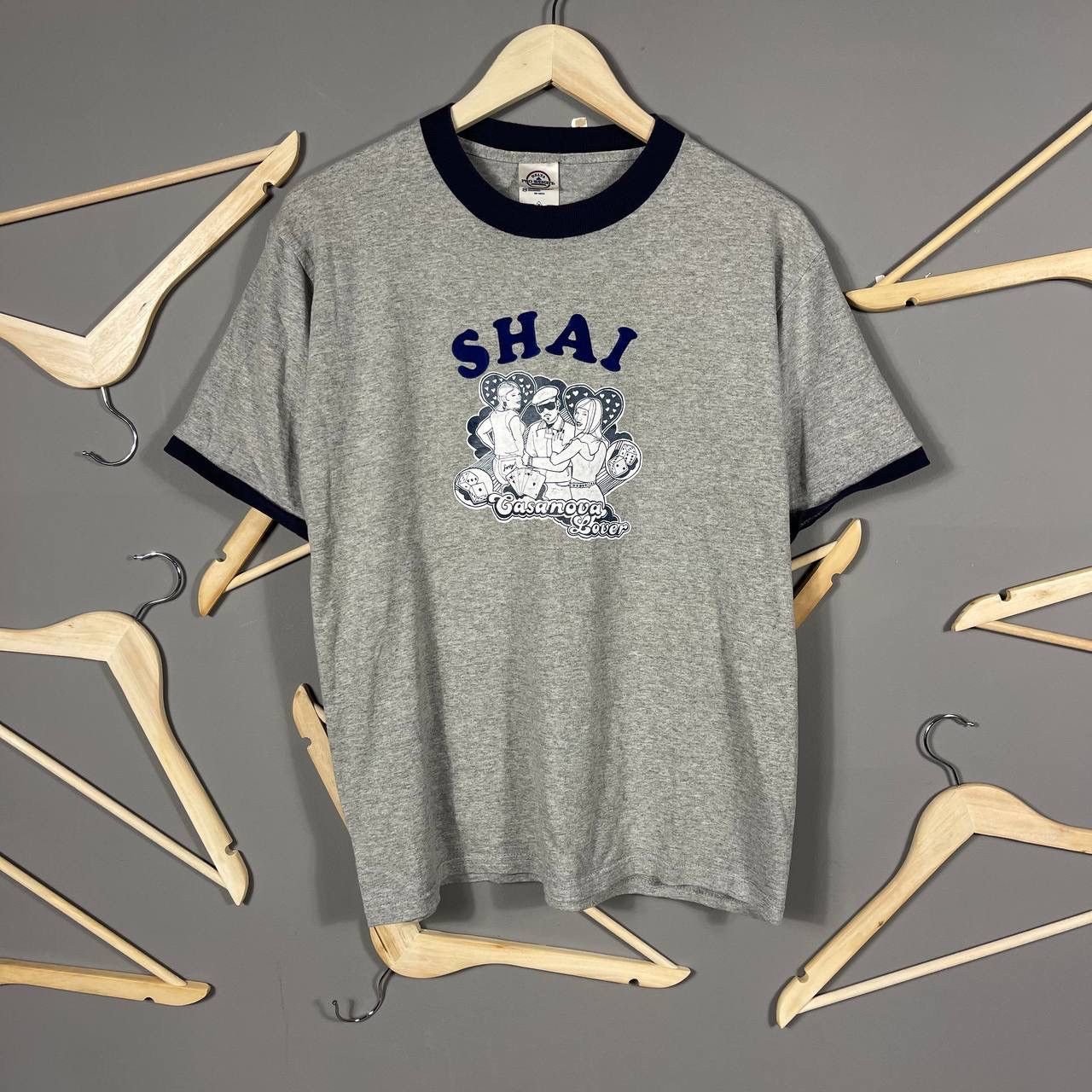 Band Tees × Vintage Vintage SHAI 90s Casanova Lover Graphic t-shirt Size US M / EU 48-50 / 2 - 1 Thumbnail