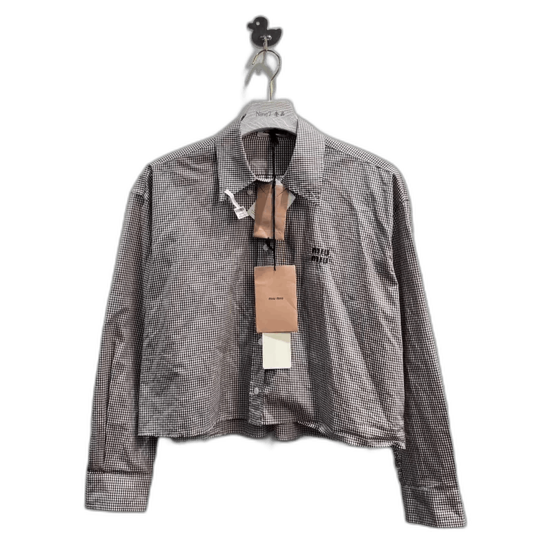 Prada Miumiu Logo Embroidered Long Sleeve Shirt -2505 Size US M / EU 48-50 / 2 - 1 Thumbnail
