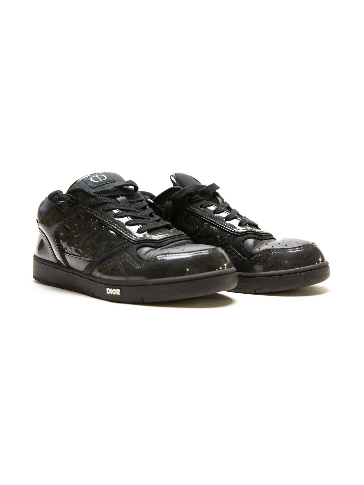 Dior Dior B27 Low Black Patent Dior Oblique Trainers Size US 8 / EU 41 - 1 Thumbnail